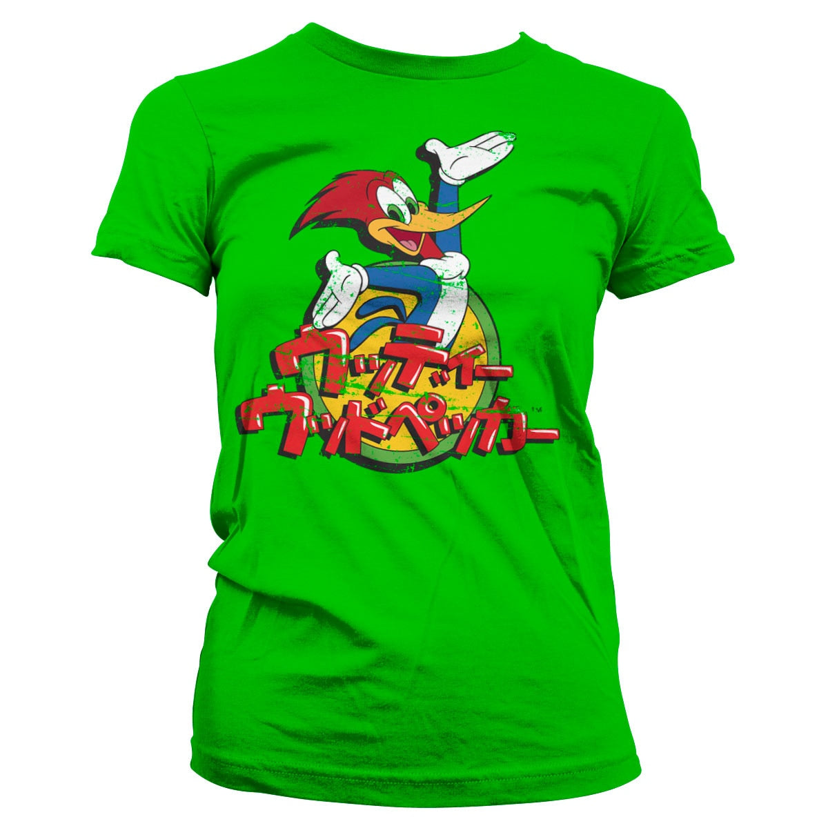 Woody Woodpecker - Washed Japanese Logo Women T-Shirt