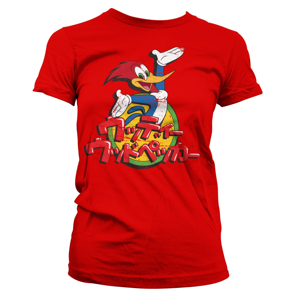 Woody Woodpecker - Washed Japanese Logo Women T-Shirt