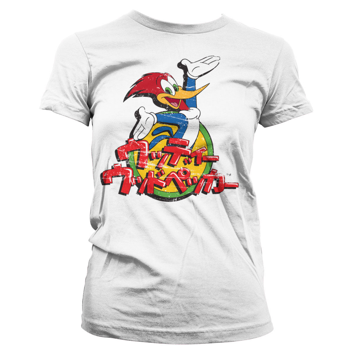 Woody Woodpecker - Washed Japanese Logo Women T-Shirt