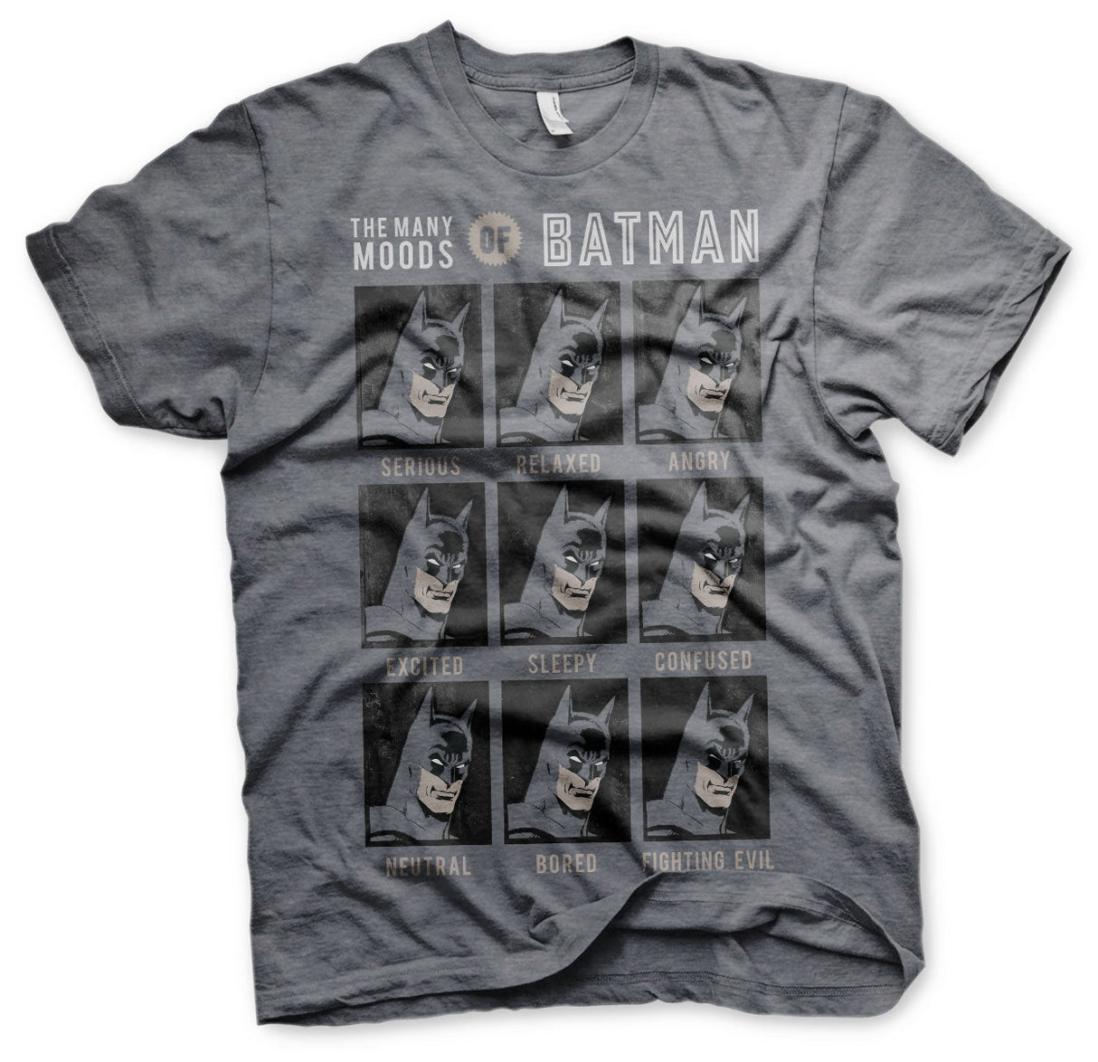 Batman - The Many Moods Of Batman Mens T-Shirt