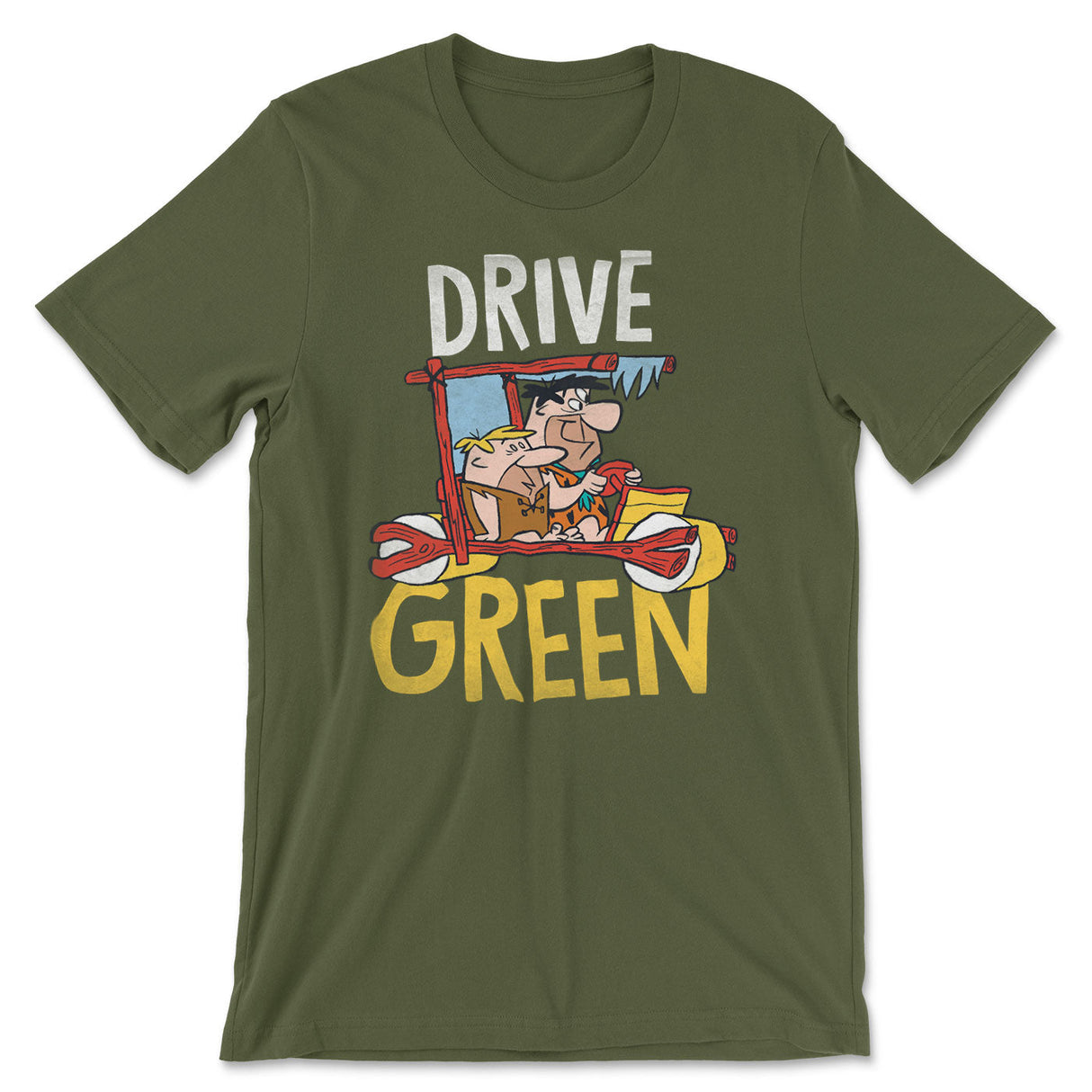 The Flintstones - Drive Green Mens T-Shirt