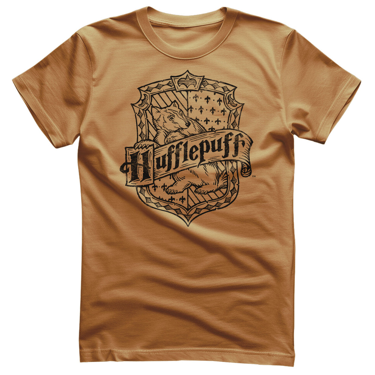 Harry Potter - Hufflepuff Washed Crest Mens T-Shirt