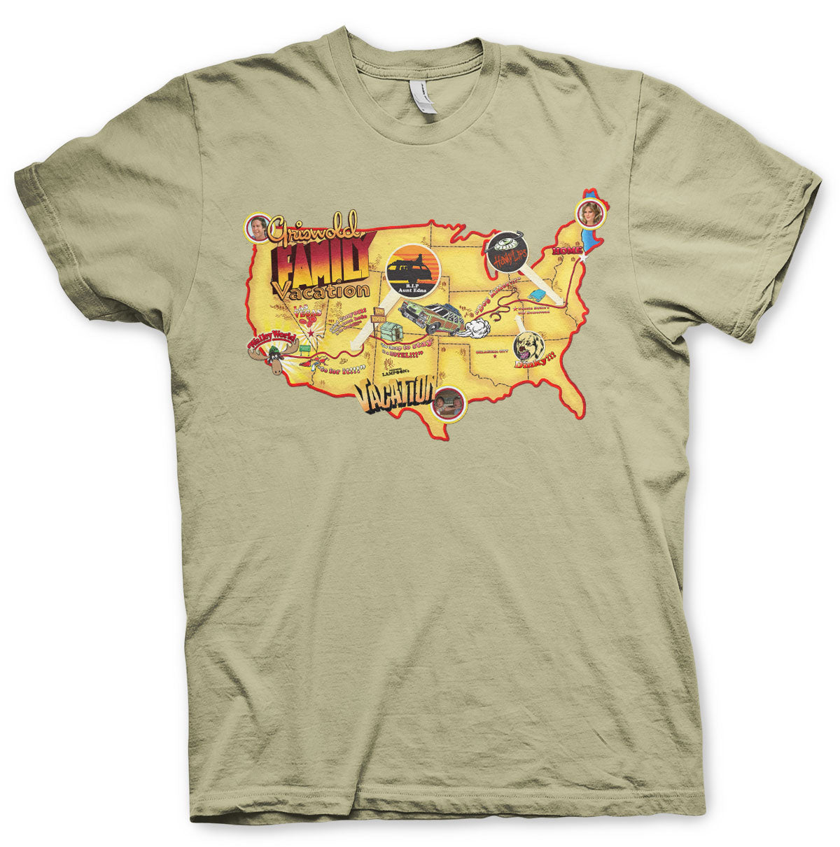 National Lampoon's Christmas Vacation - Lampoon's Vacation Roadmap Mens T-Shirt