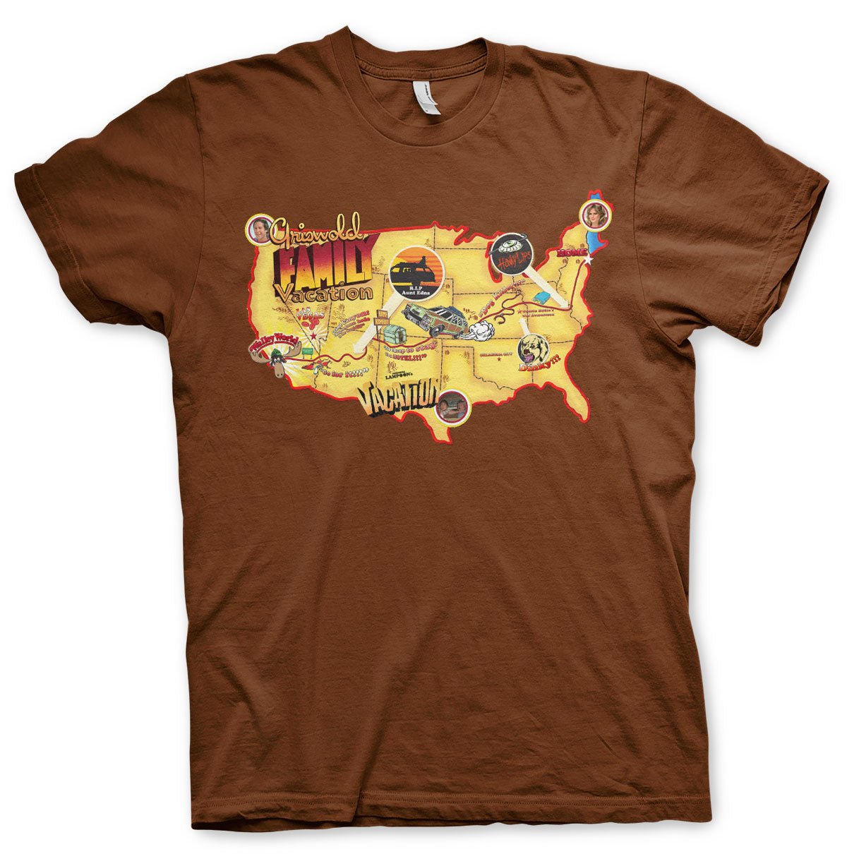 National Lampoon's Christmas Vacation - Lampoon's Vacation Roadmap Mens T-Shirt