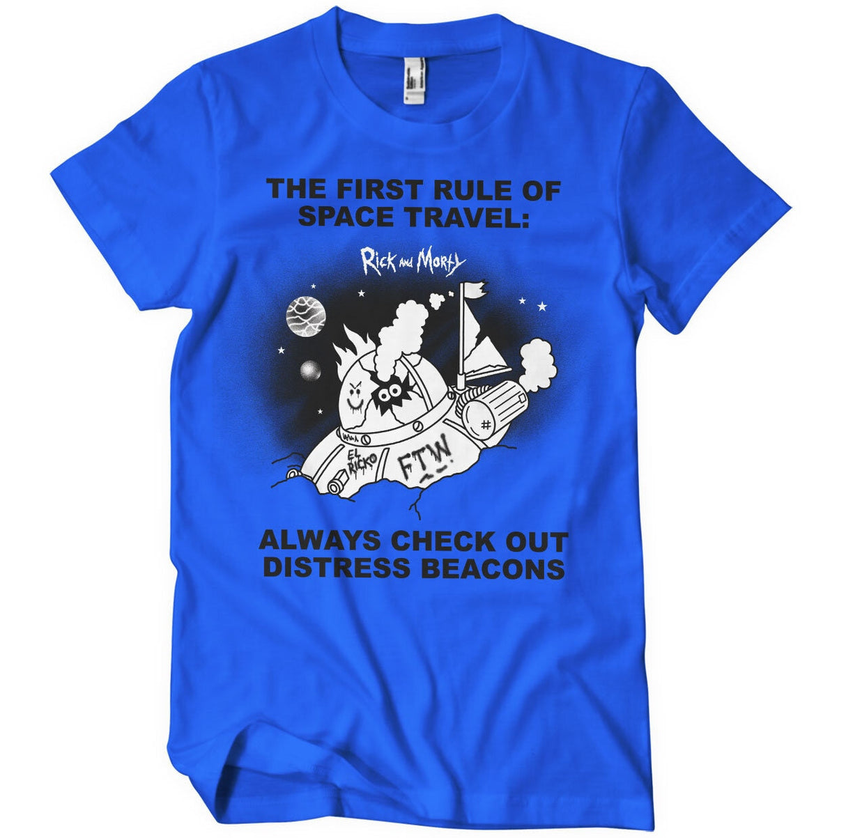 Rick and Morty - Distressed Beacons Mens T-Shirt