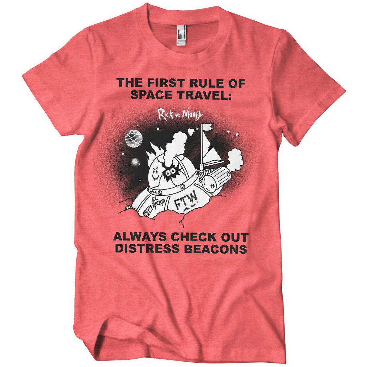 Rick and Morty - Distressed Beacons Mens T-Shirt