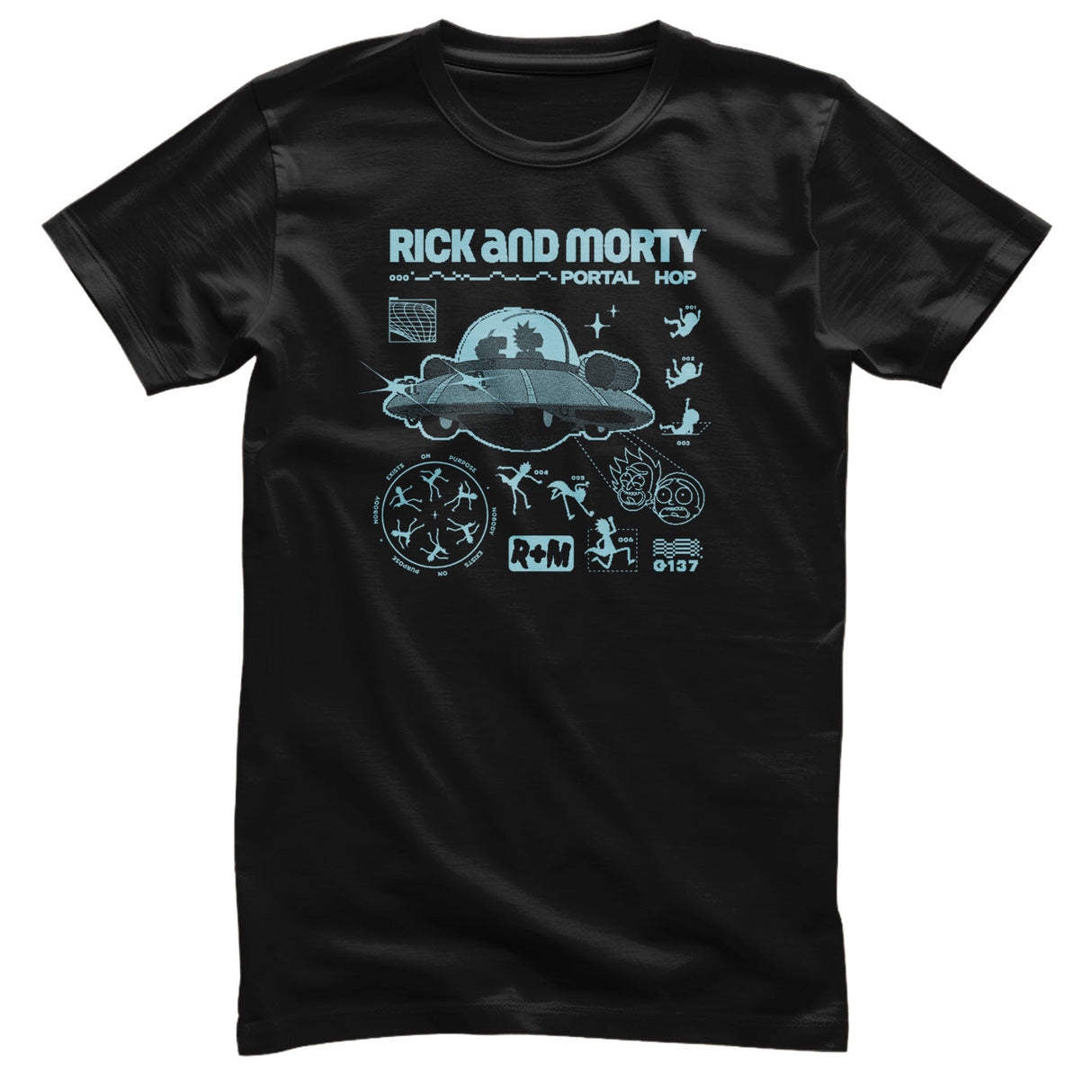 Rick and Morty - Portal Hop Mens T-Shirt