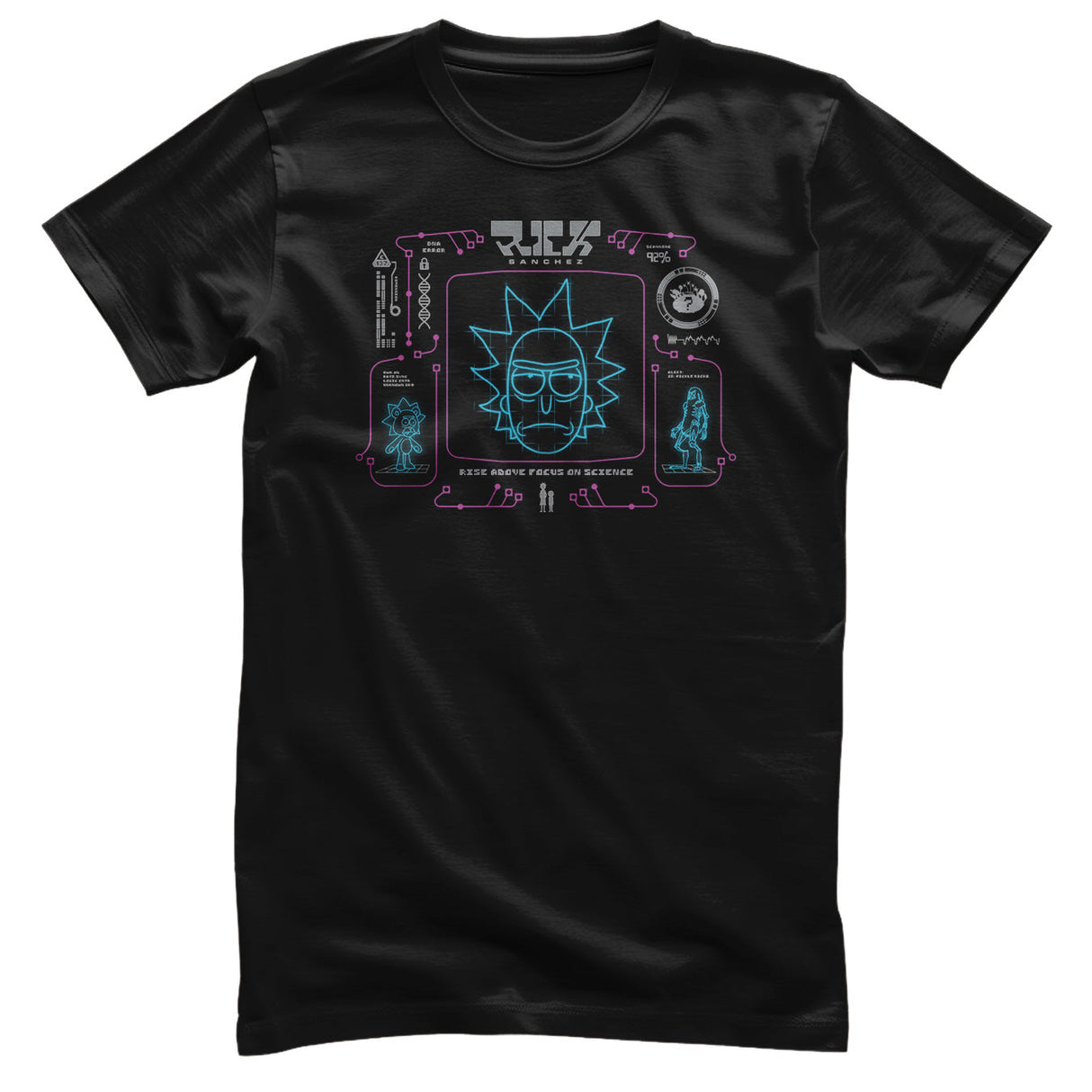 Rick and Morty - Rick Sanches - Rise Above Focus On Science Mens T-Shirt