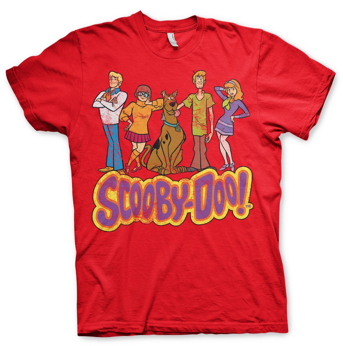 Scooby Doo - Team Scooby Doo Distressed Mens T-Shirt