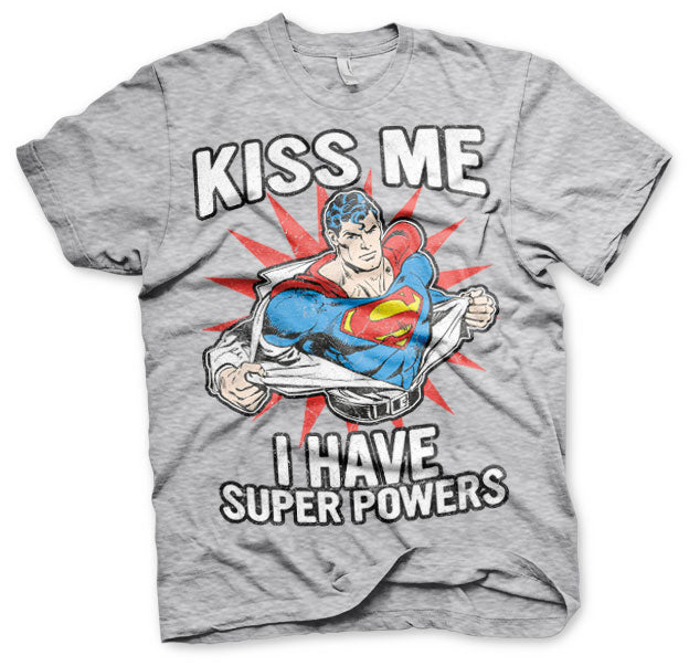 Superman - Kiss Me - I Have Super Powers Mens T-Shirt
