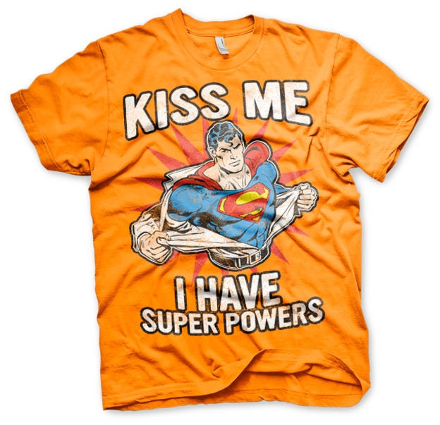 Superman - Kiss Me - I Have Super Powers Mens T-Shirt