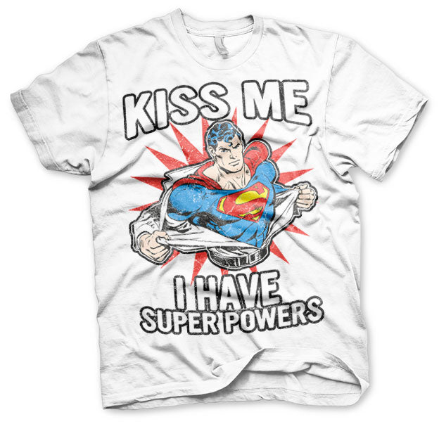 Superman - Kiss Me - I Have Super Powers Mens T-Shirt