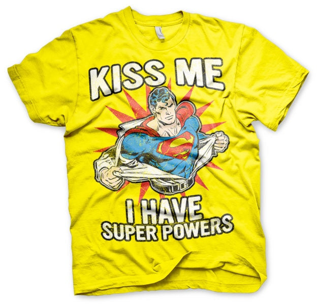 Superman - Kiss Me - I Have Super Powers Mens T-Shirt