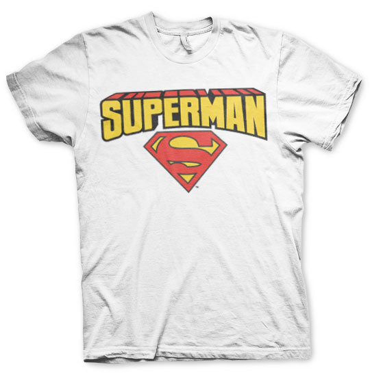 Superman - Blockletter Logo Mens T-Shirt