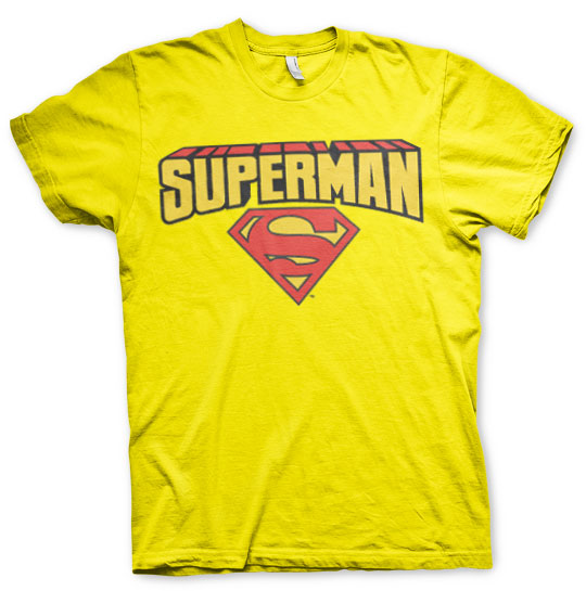 Superman - Blockletter Logo Mens T-Shirt