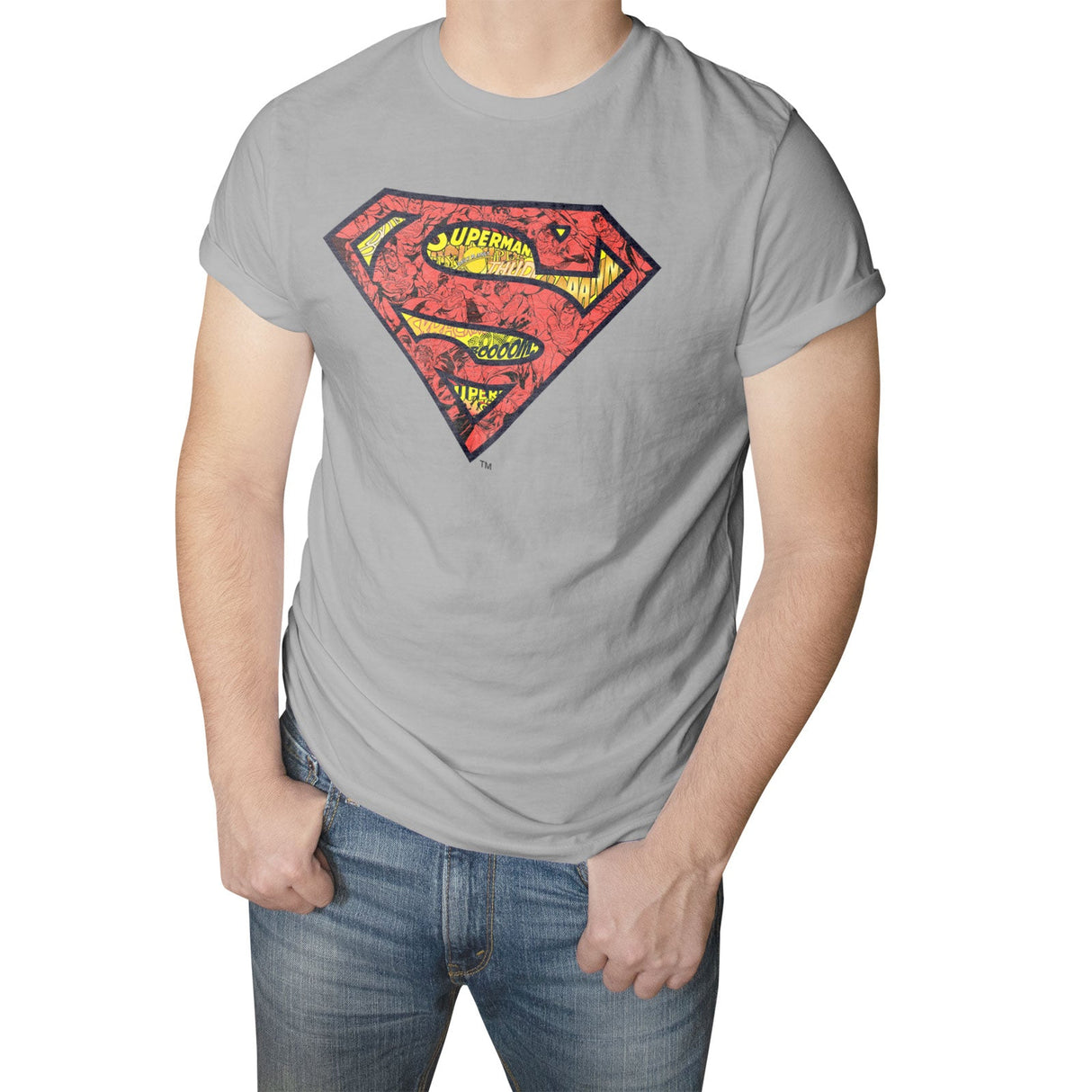 Superman - Mash-Up Shield Mens T-Shirt