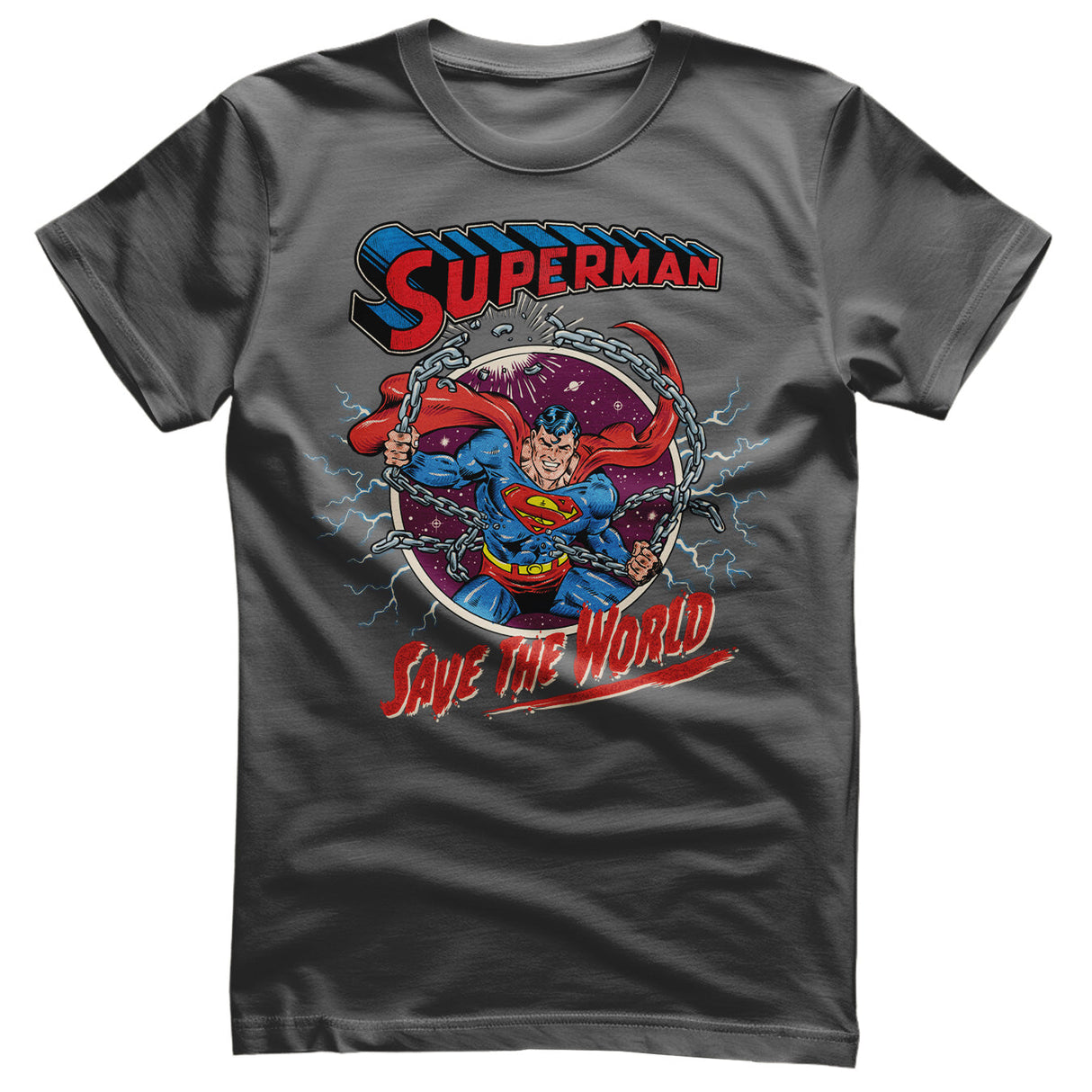 Superman - Save The World Mens T-Shirt