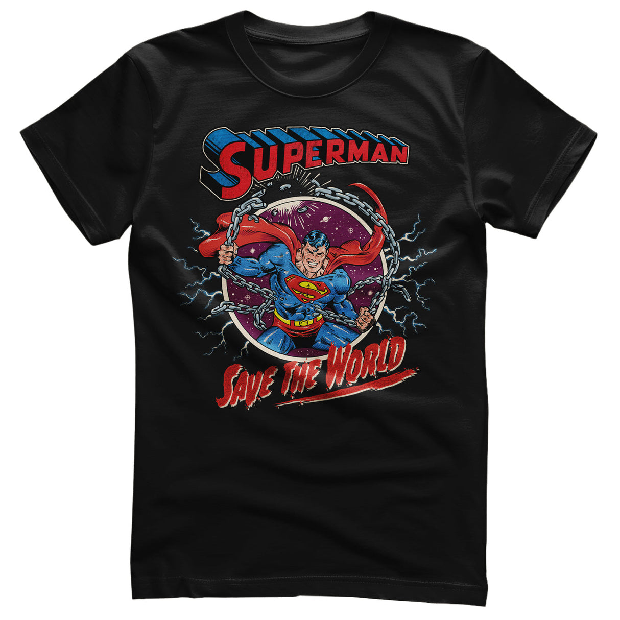Superman - Save The World Mens T-Shirt