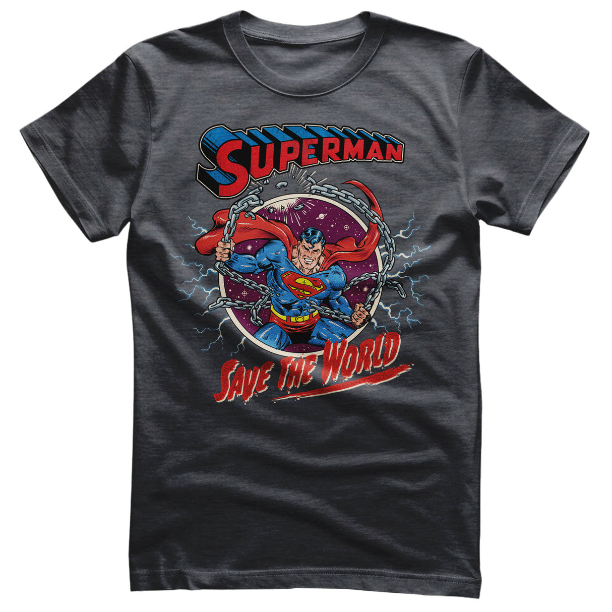 Superman - Save The World Mens T-Shirt