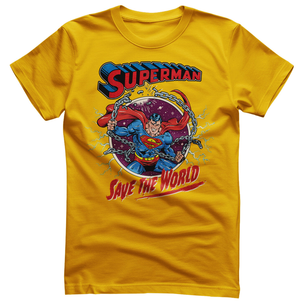 Superman - Save The World Mens T-Shirt