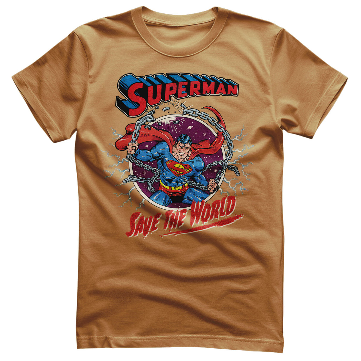 Superman - Save The World Mens T-Shirt