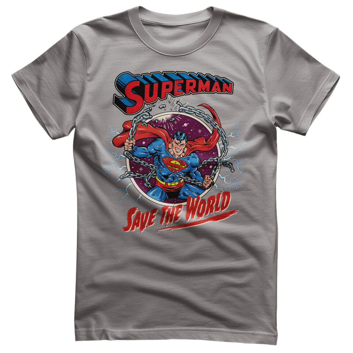 Superman - Save The World Mens T-Shirt