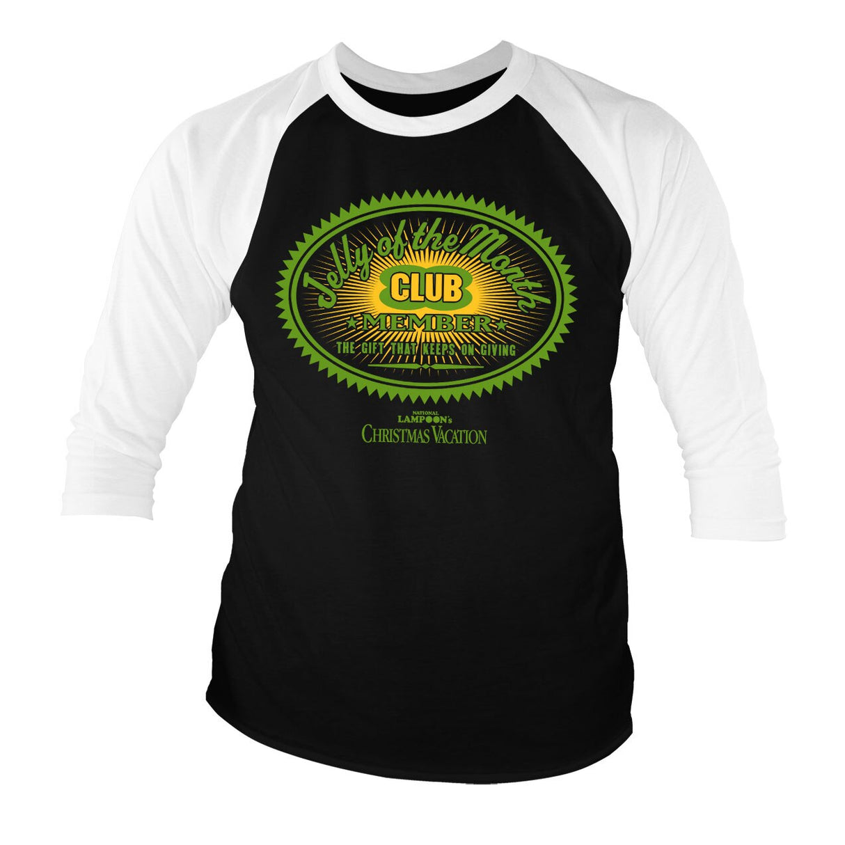 National Lampoon's Christmas Vacation - Jelly Of The Month Baseball 3/4 Sleeve T-Shirt