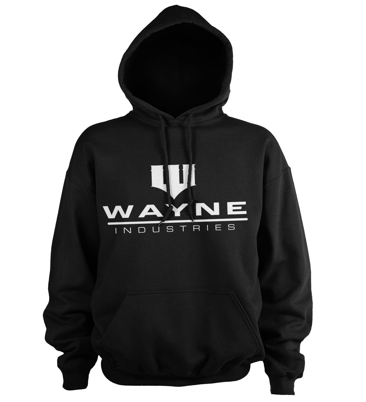 BATMAN Officially Licensed Wayne Industries Logo Hoodie showcasing Officially Licensed Wayne Industries Logo design