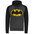 BATMAN Officially Licensed Signal Logo Baseball Hoodie showcasing Officially Licensed Signal Logo Baseball design