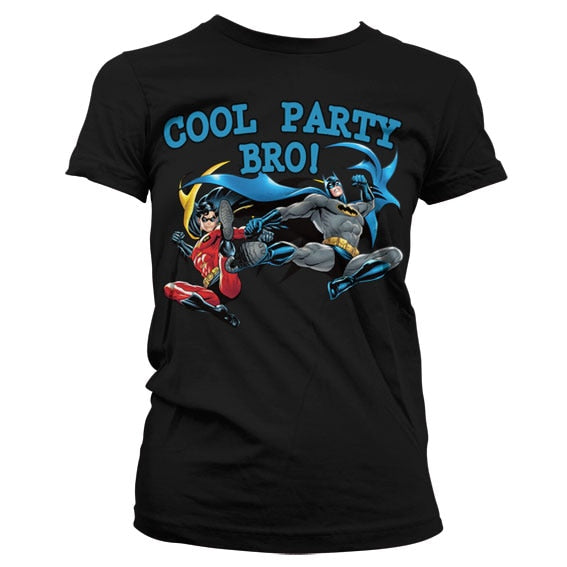 Batman - Cool Party Bro! Girly T-Shirt showcasing - Cool Party Bro! Girly design