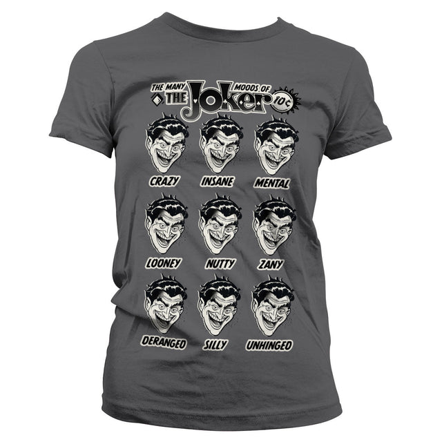 BATMAN Officially Licensed The Many Moods of The Joker Women T-Shirt showcasing Officially Licensed The Many Moods of The Joker Women design