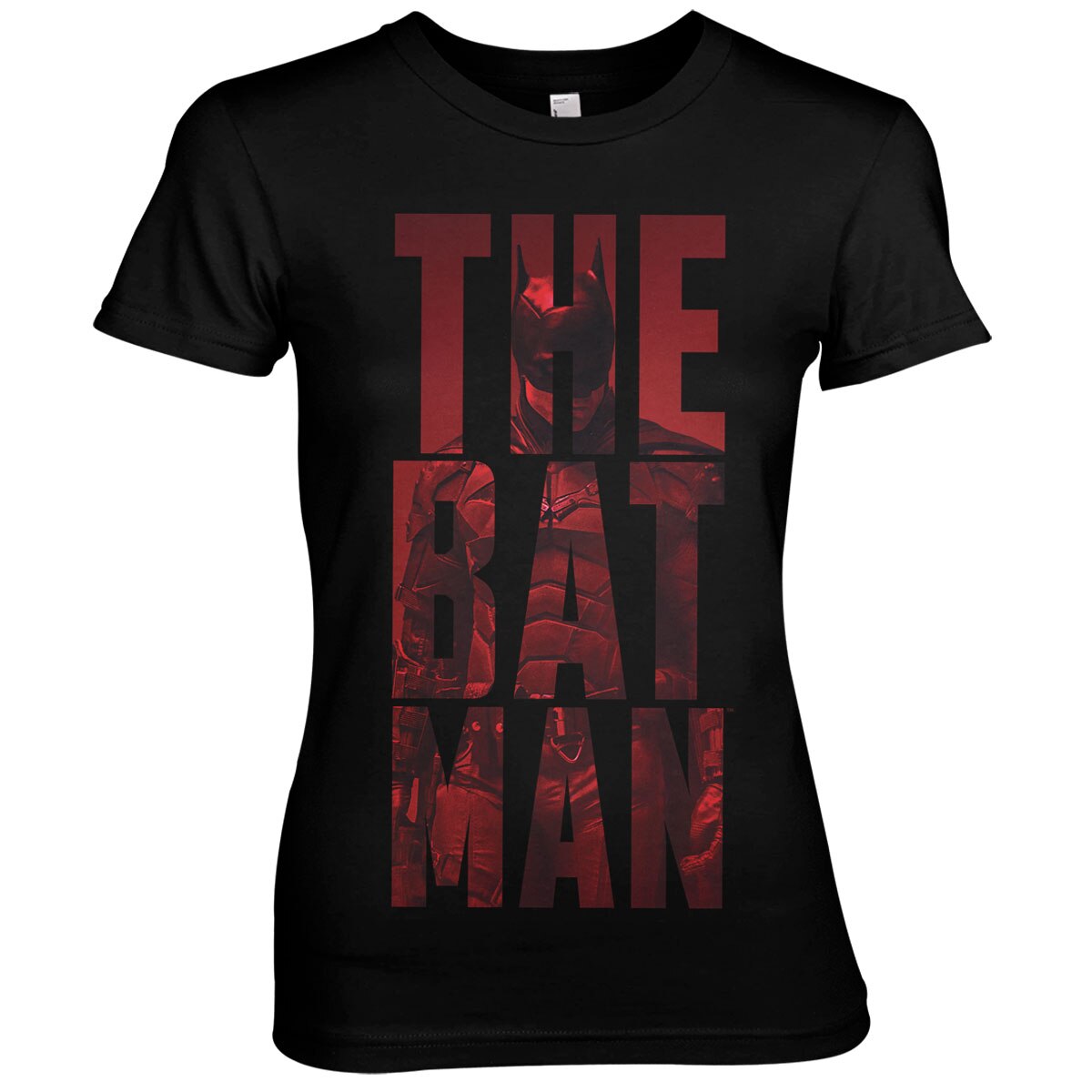 The Batman Stacked Girly Tee showcasing The Batman Stacked design