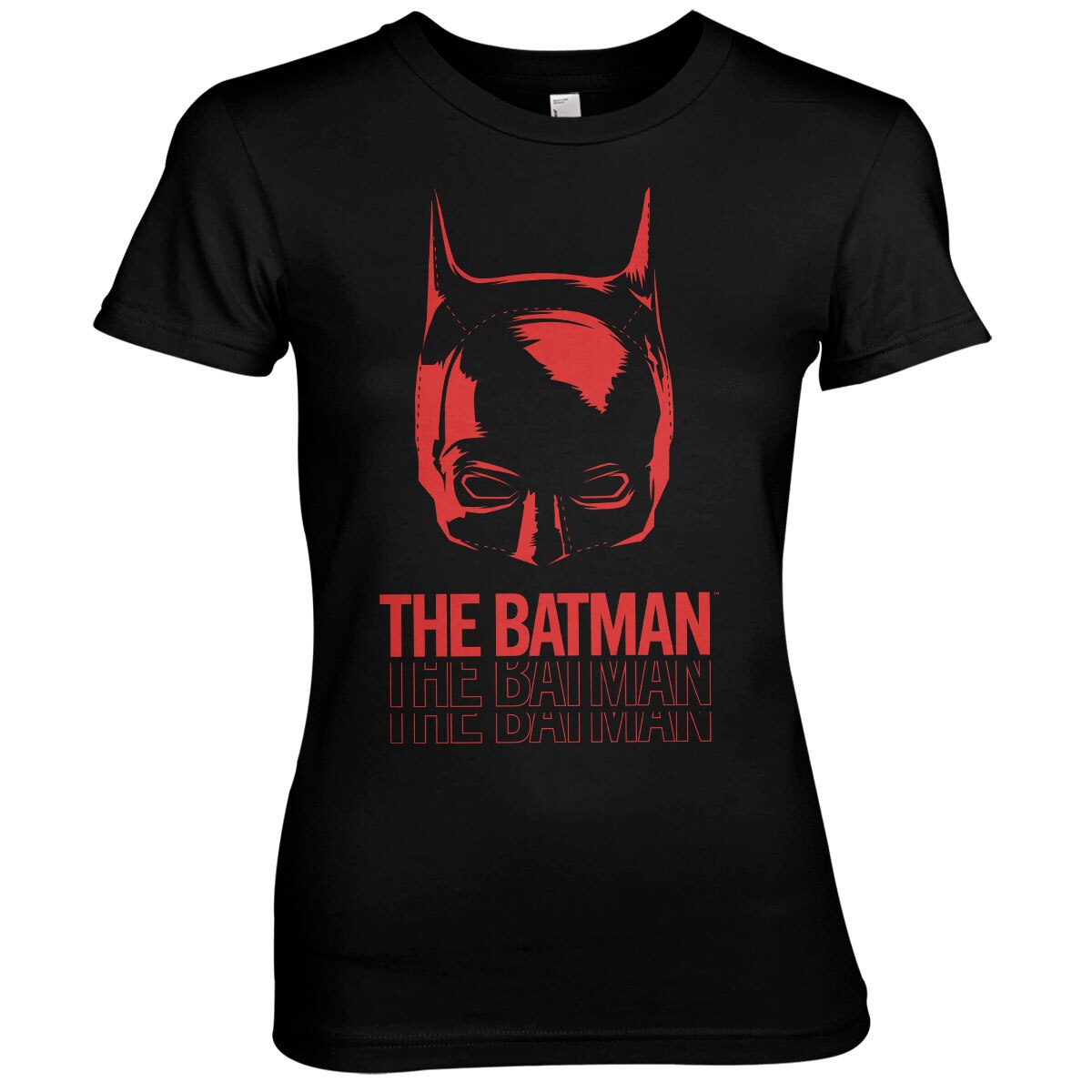 The Batman Layered Logo Girly Tee showcasing The Batman Layered Logo design