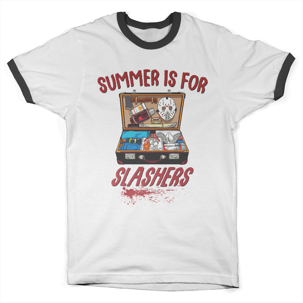 Friday the 13th - Summer Is For Slashers Ringer Mens T-Shirt