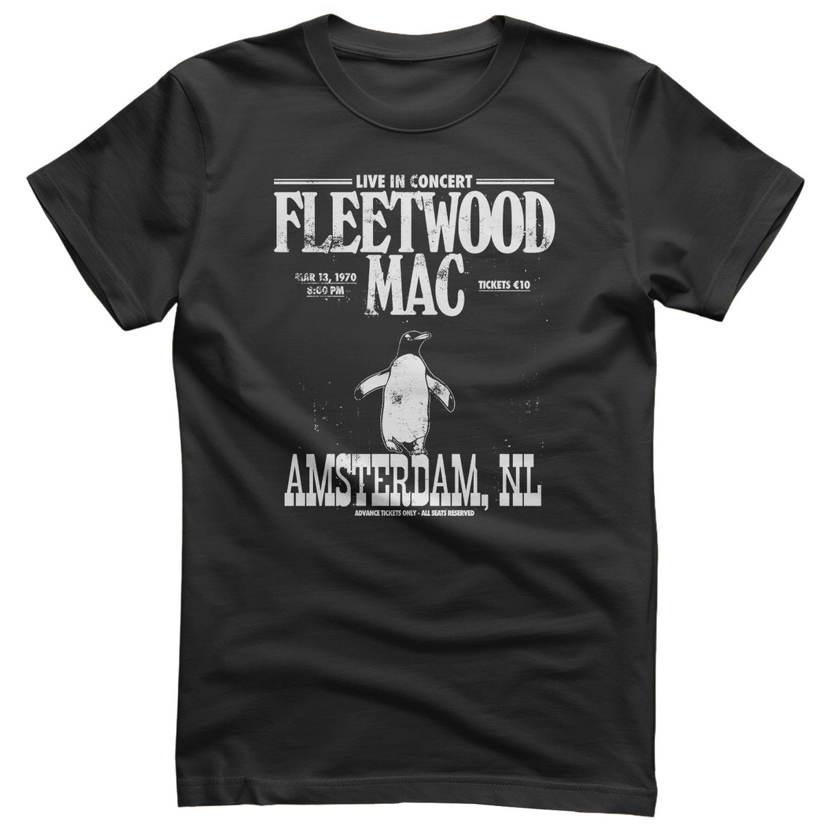 Fleetwood Mac - Amsterdam 1970 Mens T-Shirt