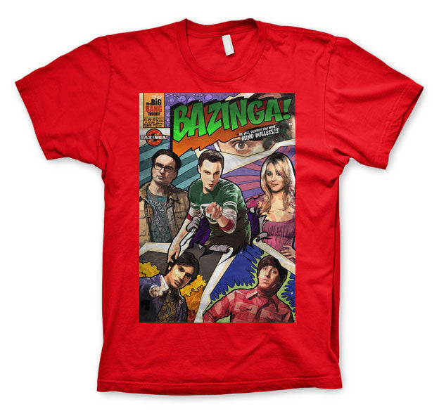 The Big Bang Theory - Bazinga Comic Cover Mens T-Shirt