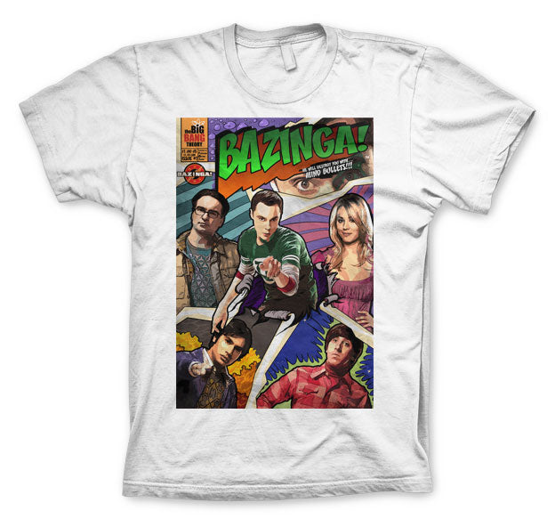 The Big Bang Theory - Bazinga Comic Cover Mens T-Shirt