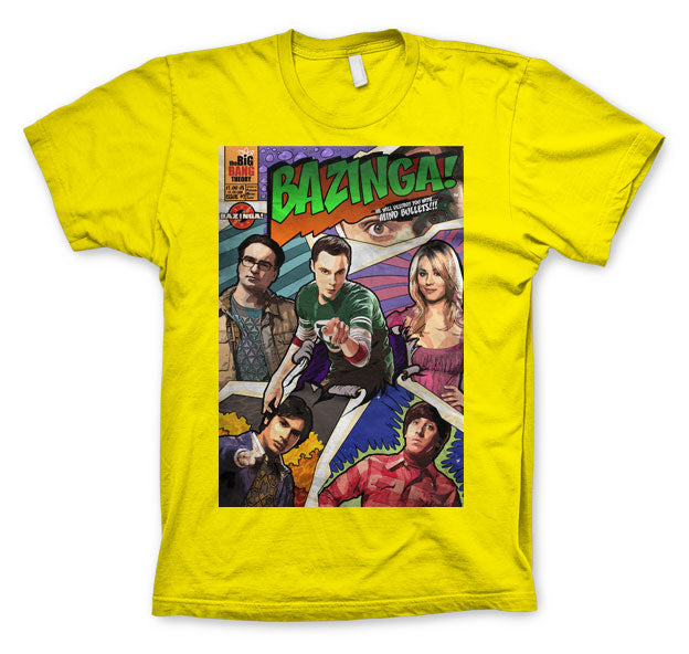 The Big Bang Theory - Bazinga Comic Cover Mens T-Shirt