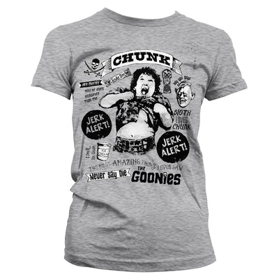 The Goonies - Chunk Jerk Alert Women T-Shirt (Heather Grey)