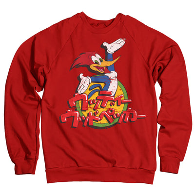 Woody Woodpecker - Washed Japanese Logo Sweatshirt (Red)