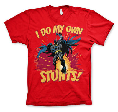 Batman - I Do My Own Stunts Mens T-Shirt (Red)