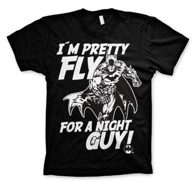 Batman - I´m Pretty Fly For A Night Guy Mens T-Shirt (Black)