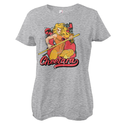 Thundercats - Cheetara Distressed Women T-Shirt (Heather Grey)