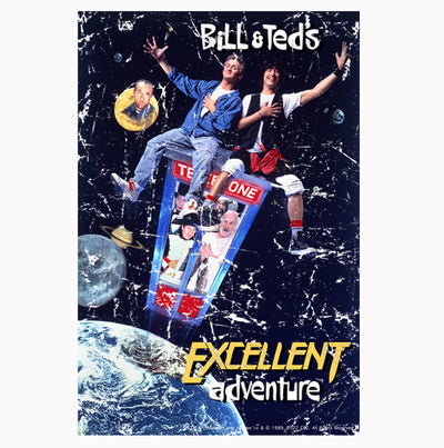 Bill and Ted's Excellent Adventure - Poster Distressed Heavy Oversized T-Shirt