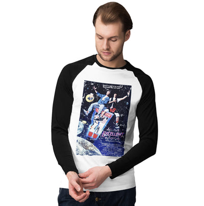 Bill and Ted's Excellent Adventure - Movie Poster Distressed Baseball Long Sleeve T-Shirt