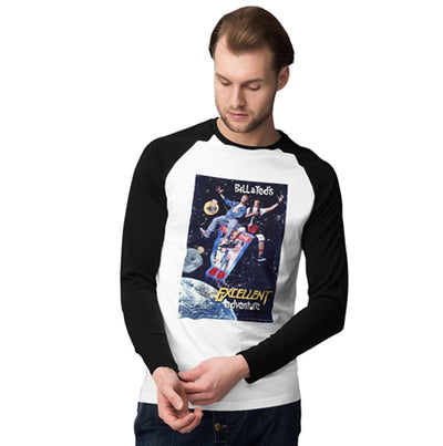 Bill and Ted's Excellent Adventure - Poster Distressed Baseball Long Sleeve T-Shirt