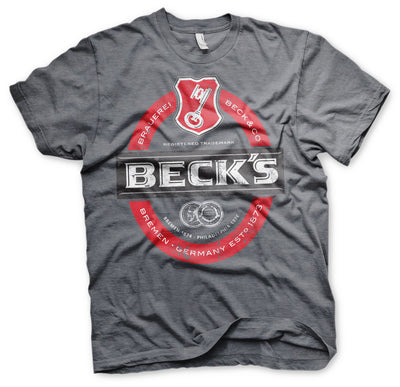 Beck's - Beer Washed Label Logo Mens T-Shirt