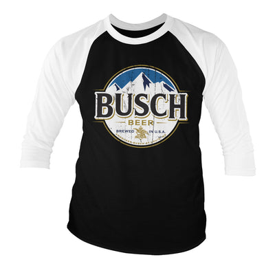 Busch - Beer Vintage Label Baseball Long Sleeve T-Shirt