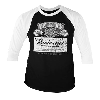 Budweiser - Washed Logo Baseball Long Sleeve T-Shirt