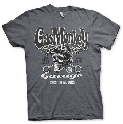 Gas Monkey Garage - Custom Motors Skull Mens T-Shirt